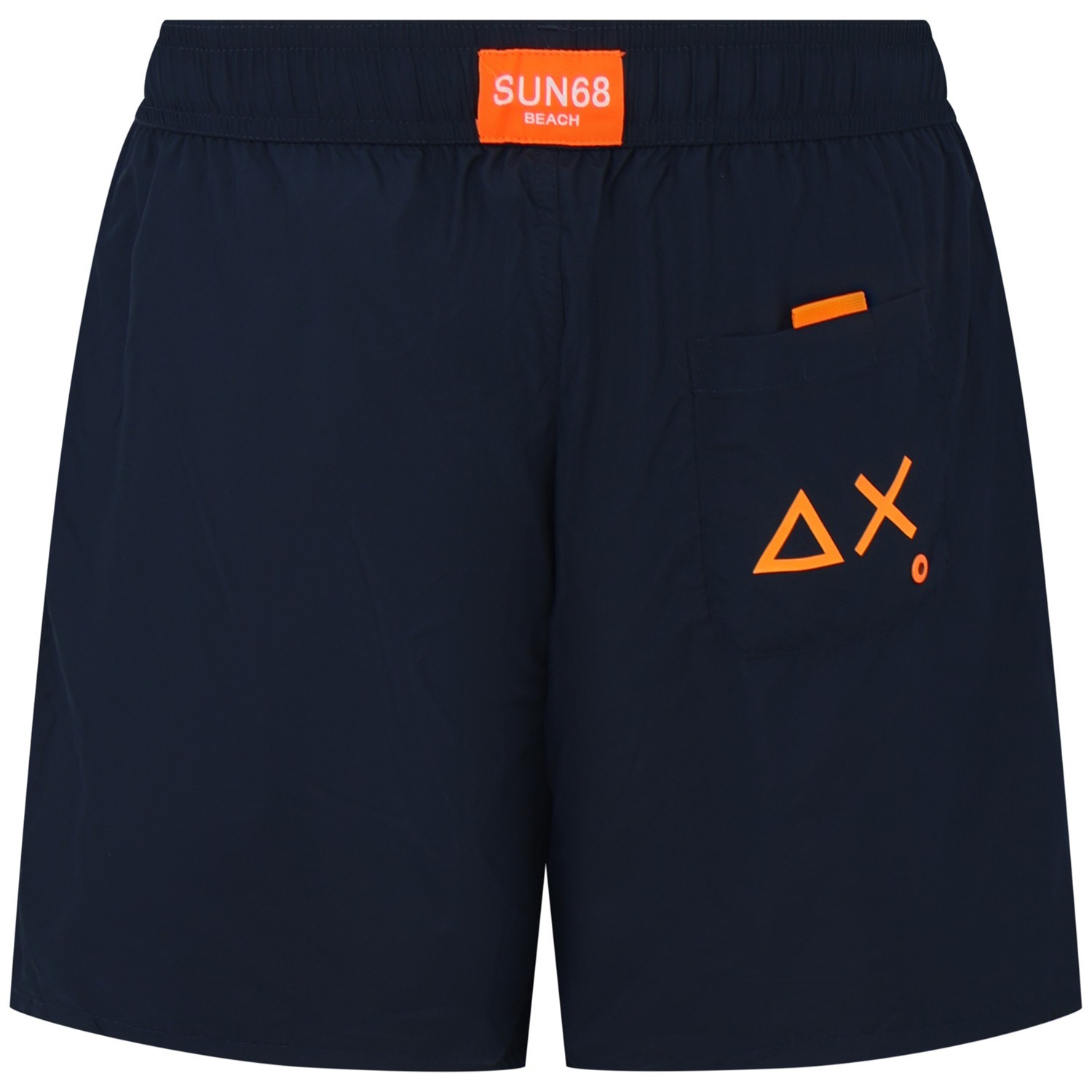 Shorts mare blu con maxi logo per uomo 2