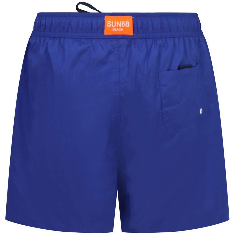 Shorts mare azzurro con mini logo per uomo