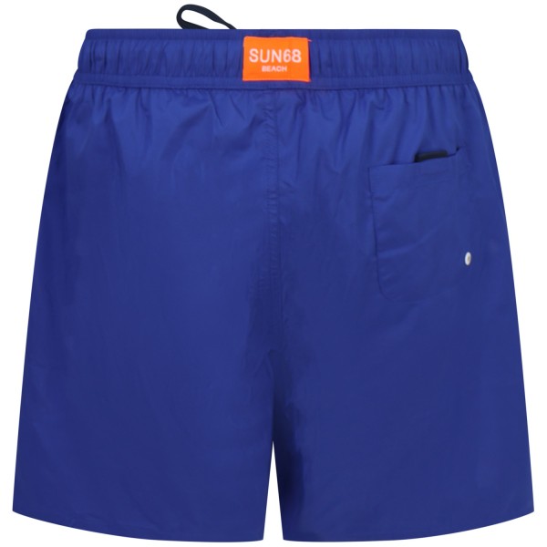 Shorts mare azzurro con mini logo per uomo