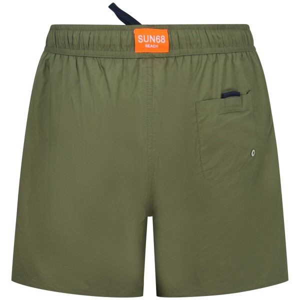 Shorts mare verde con mini logo per uomo
