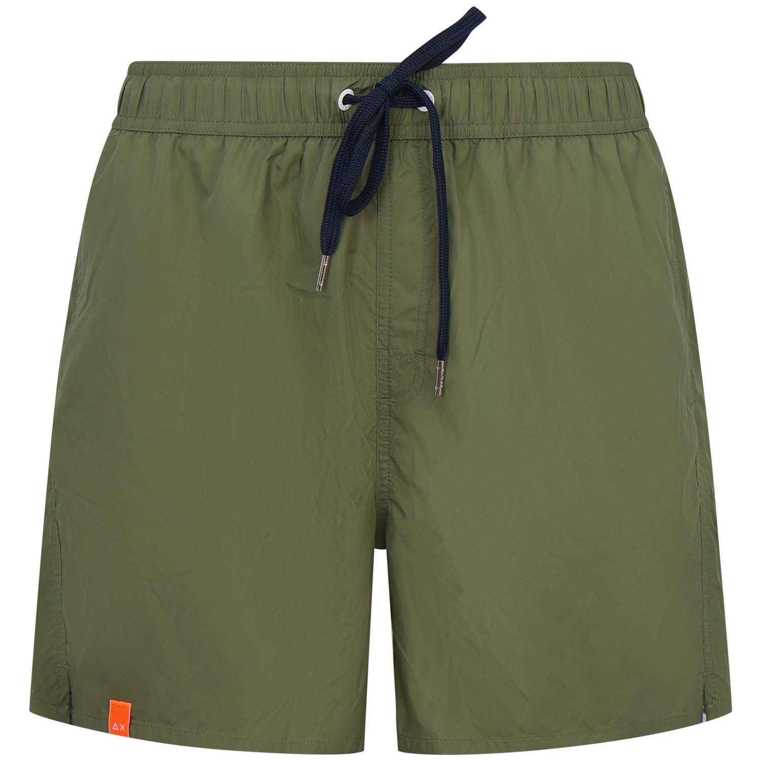 Shorts mare verde con mini logo per uomo