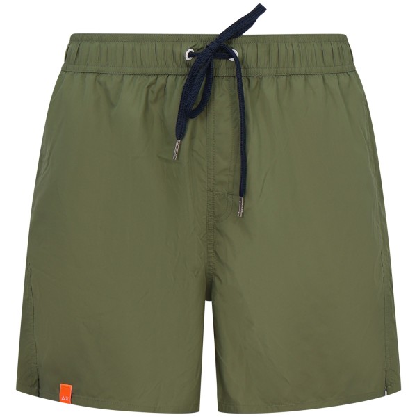 Shorts mare verde con mini logo per uomo