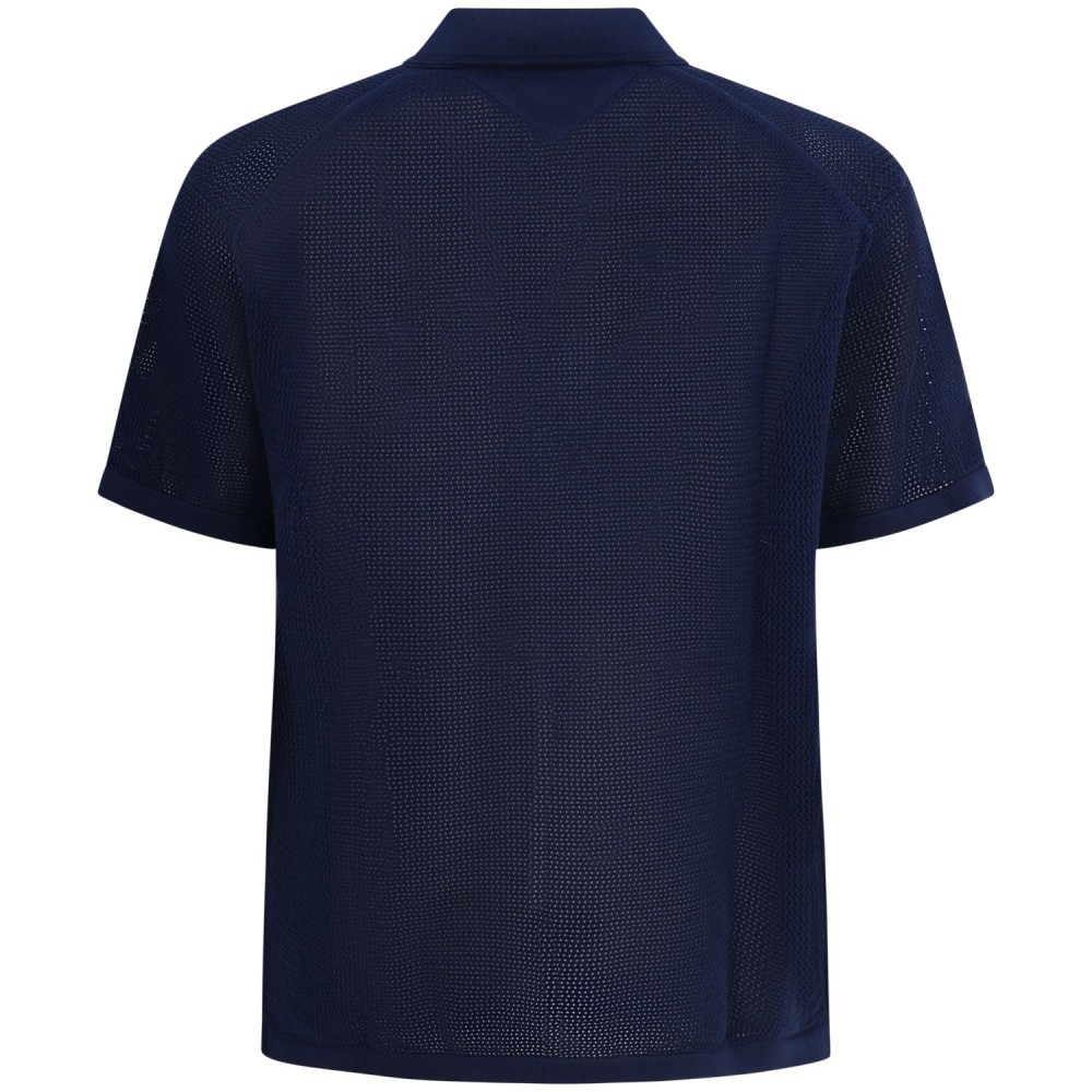 Camicia blu traforata per uomo