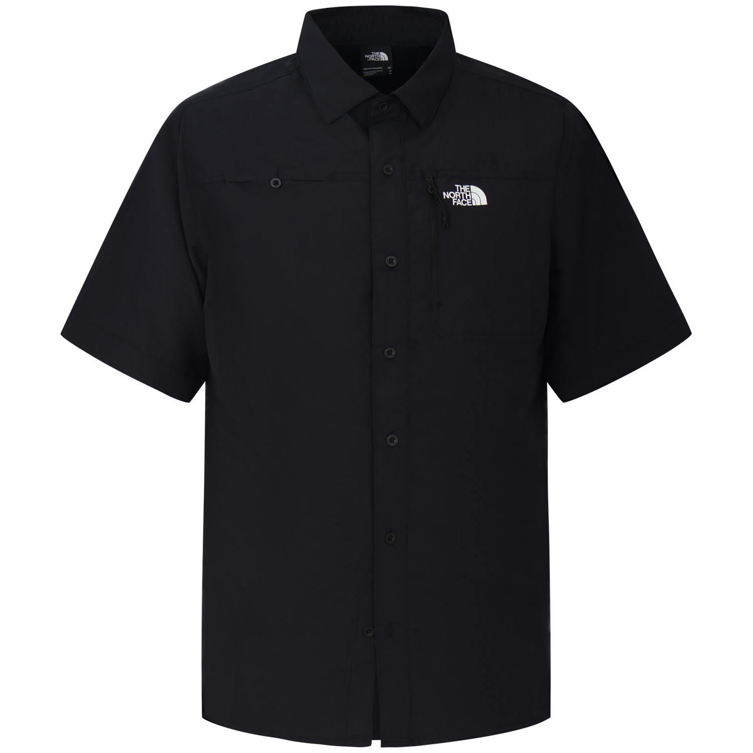 Camicia nera manica corta per uomo 2