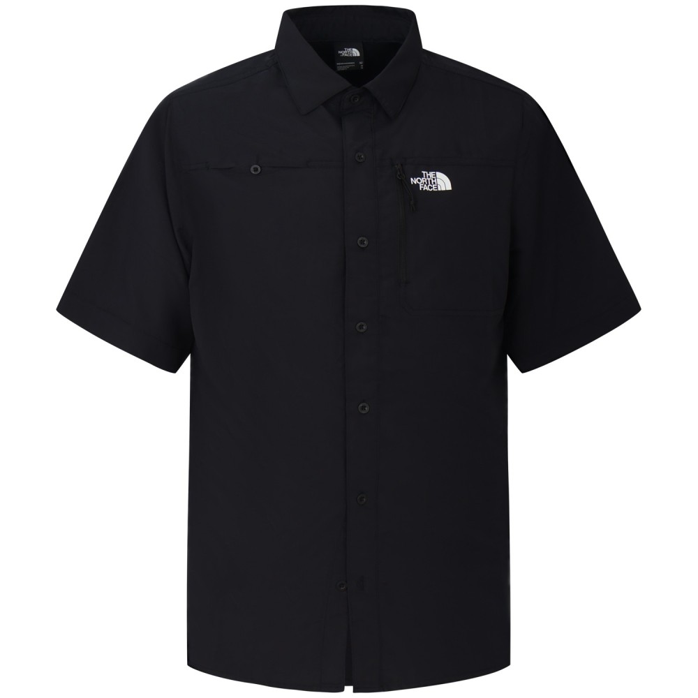 Camicia nera manica corta per uomo