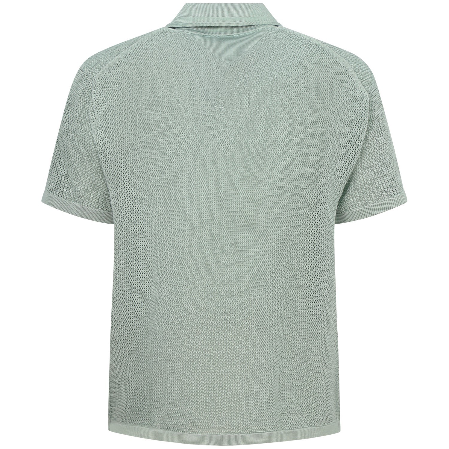 Camicia verde traforata per uomo 2