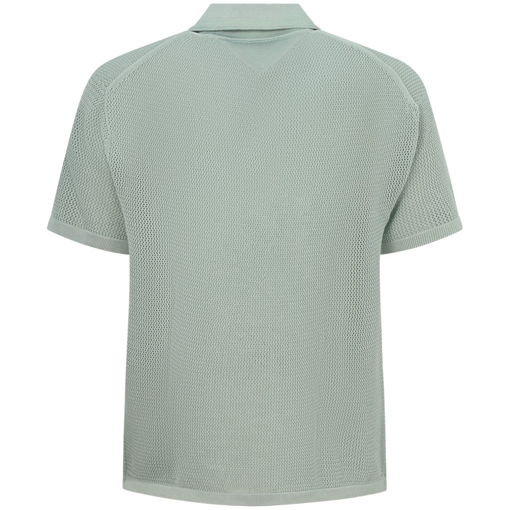 Camicia verde traforata per uomo