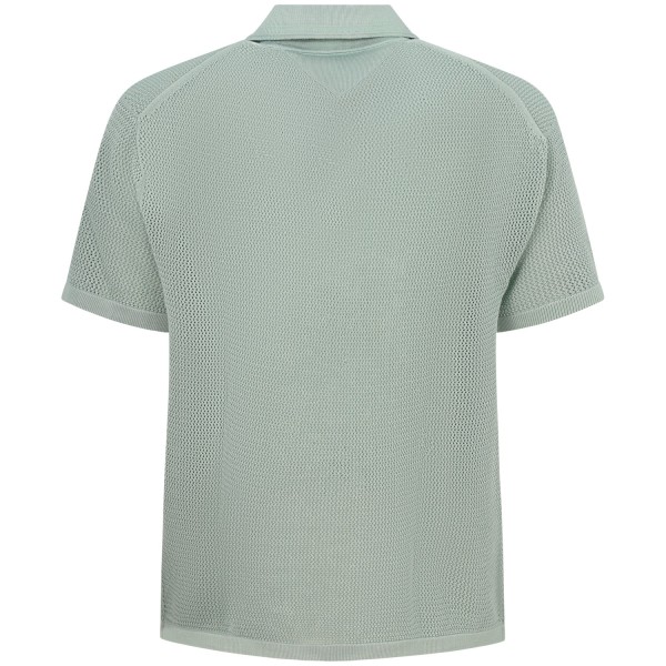 Camicia verde traforata per uomo
