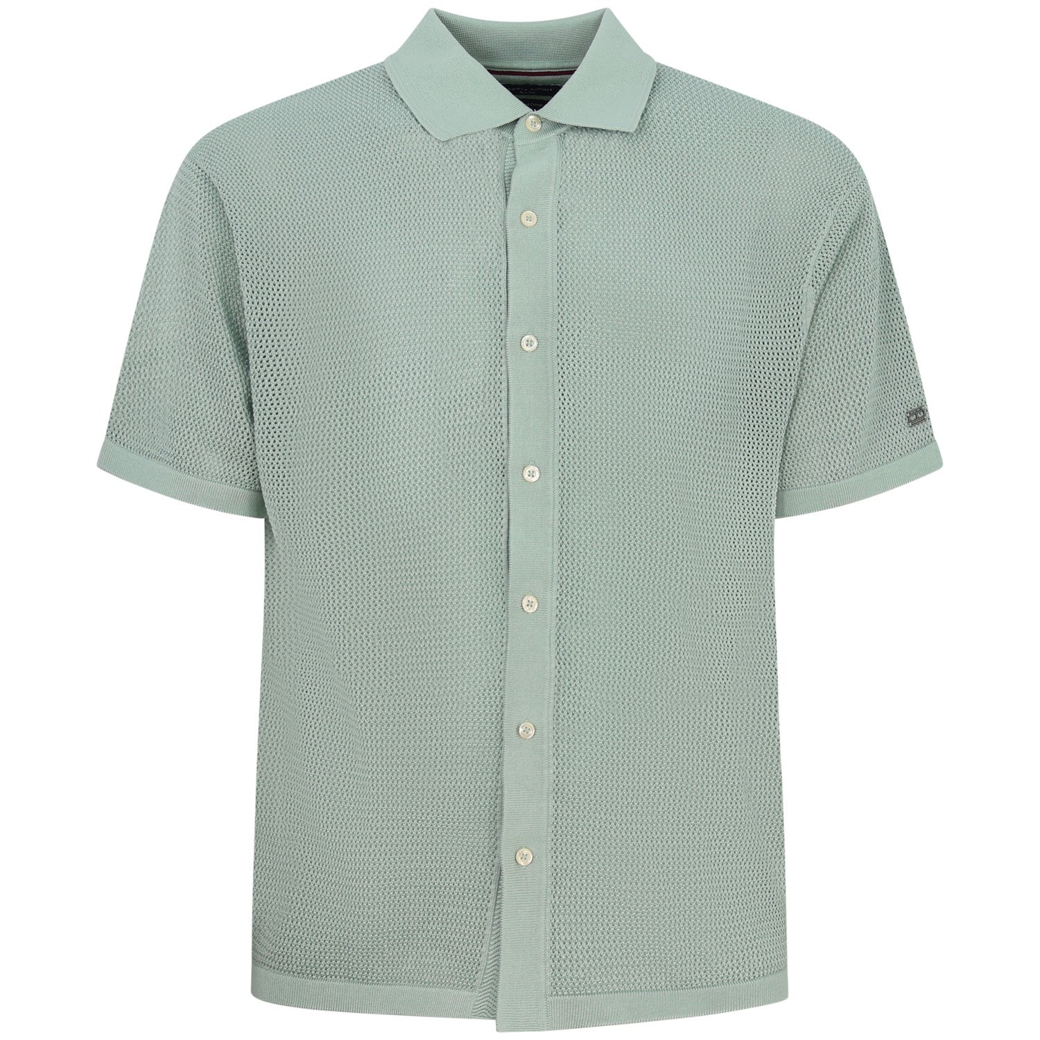Camicia verde traforata per uomo