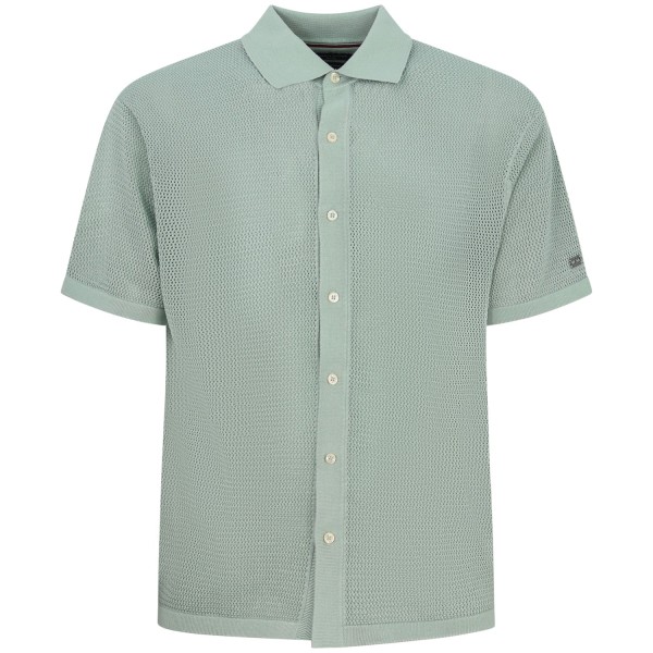 Camicia verde traforata per uomo