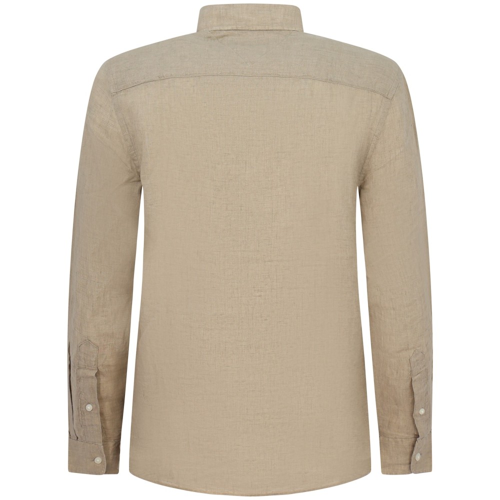 Camicia beige in lino per uomo