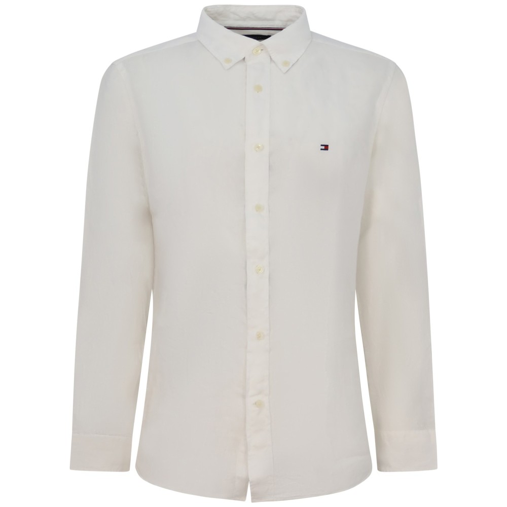 Camicia bianca in lino per uomo