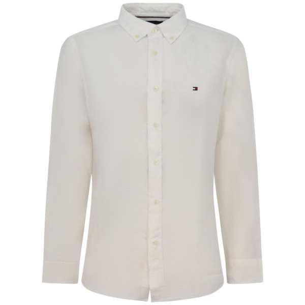 Camicia bianca in lino per uomo