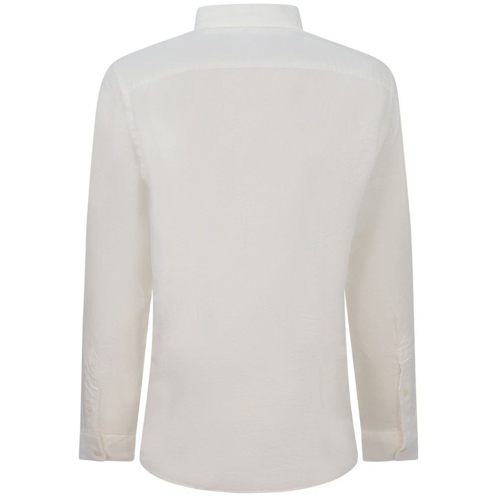 Camicia bianca in lino per uomo