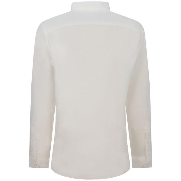 Camicia bianca in lino per uomo