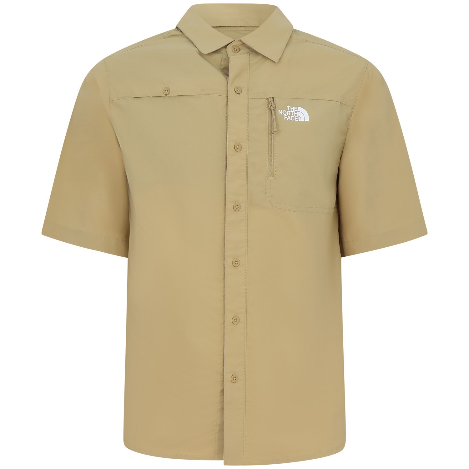 Camicia beige manica corta per uomo