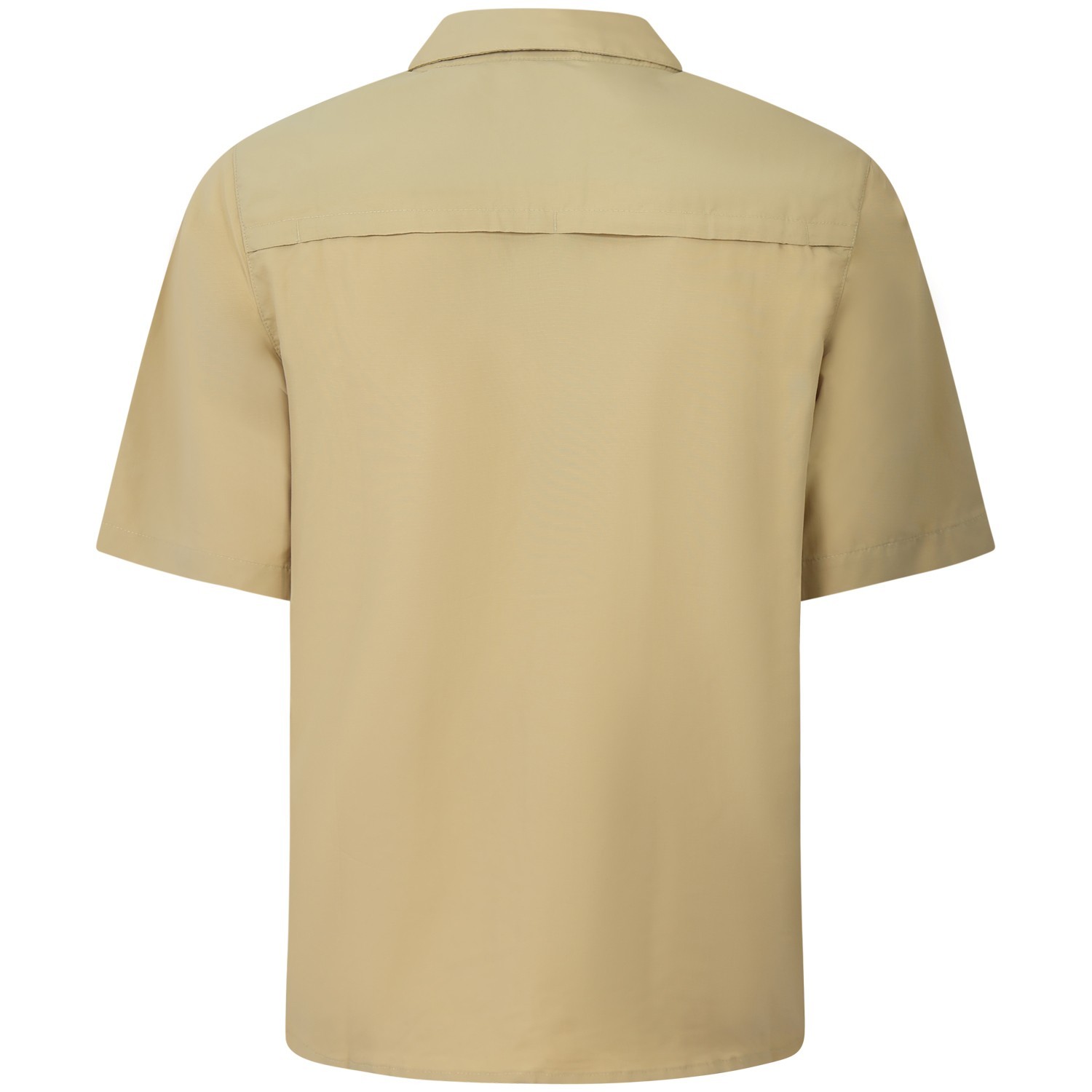 Camicia beige manica corta per uomo 2