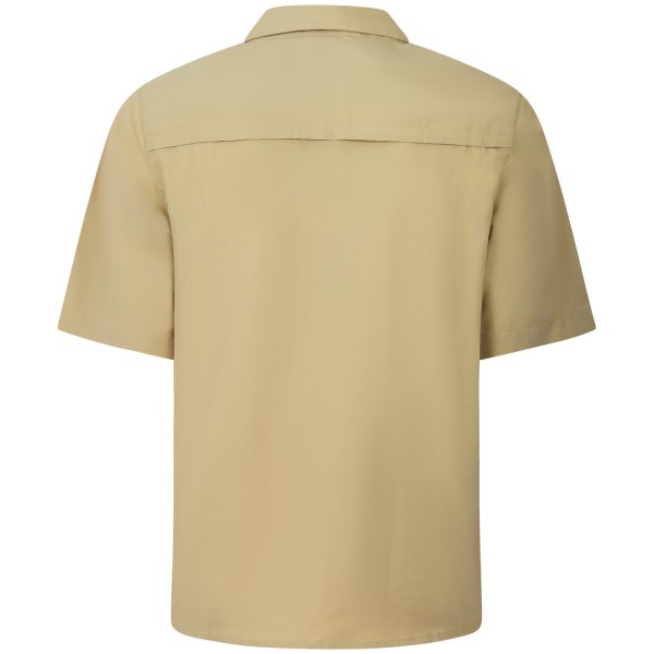 Camicia beige manica corta per uomo