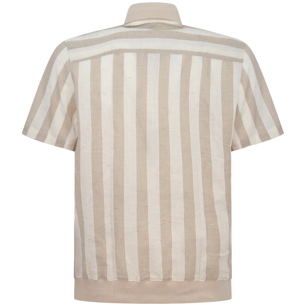 Camicia beige a fantasia per uomo
