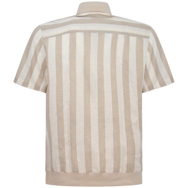 Camicia beige a fantasia per uomo