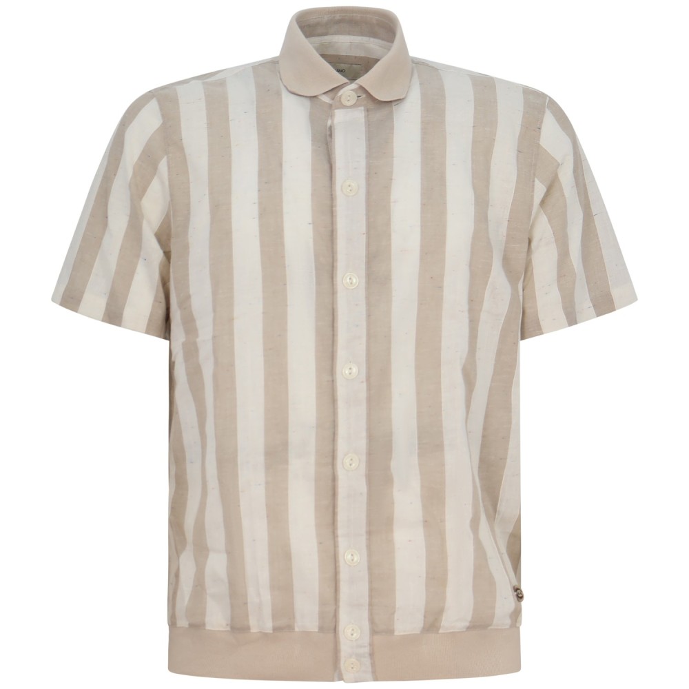 Camicia beige a fantasia per uomo