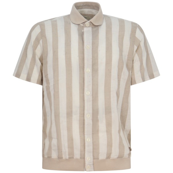 Camicia beige a fantasia per uomo