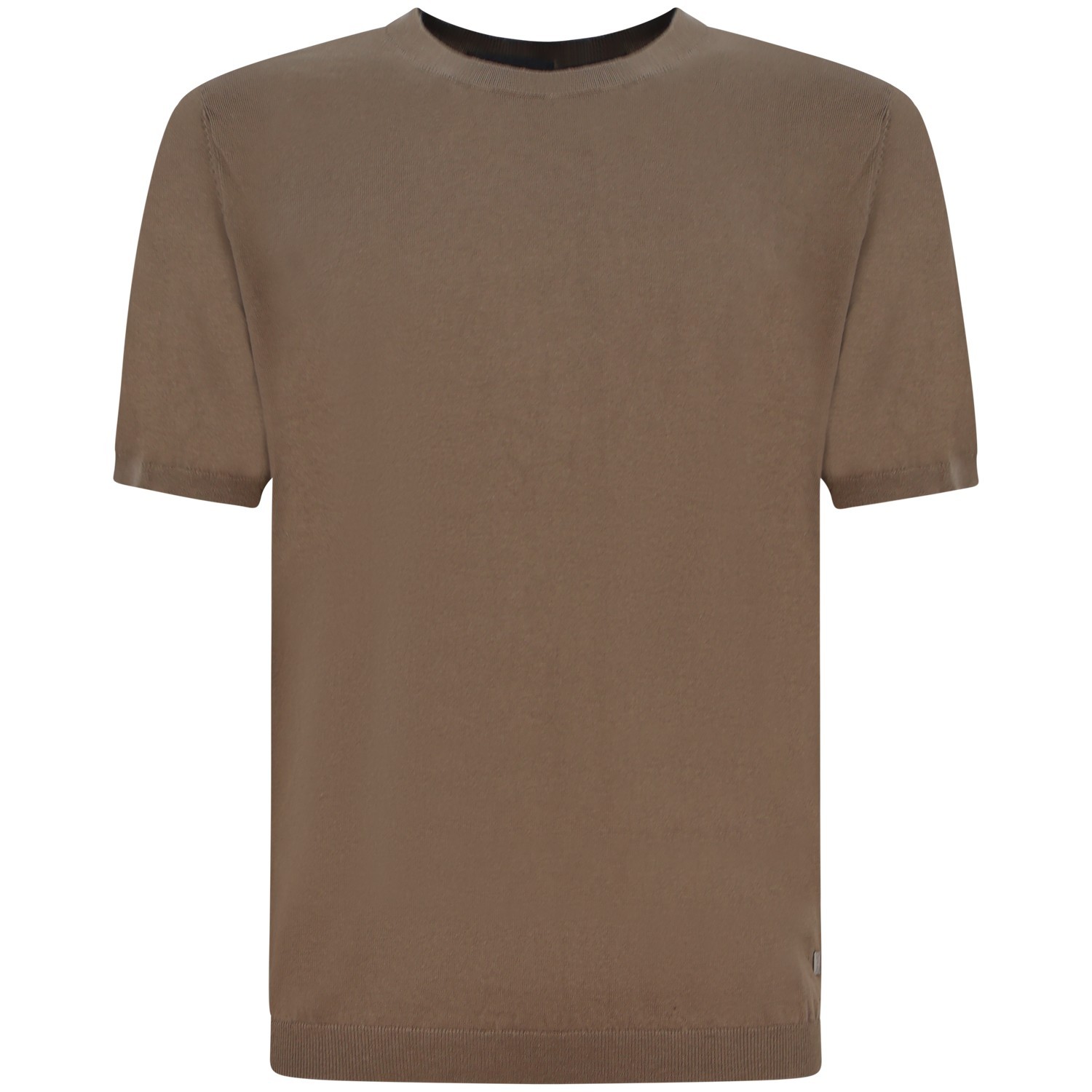 T-shirt in maglia marrone  per uomo