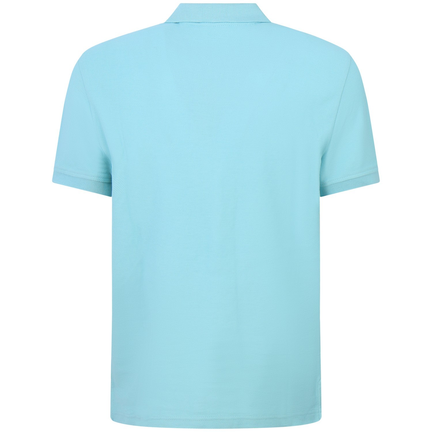 Polo verde acqua con mini logo per uomo 2
