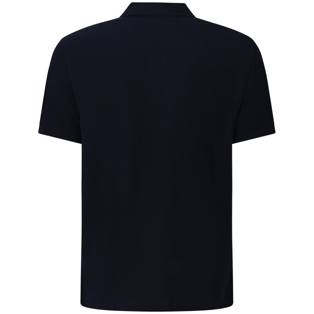 Polo blu con mini logo per uomo