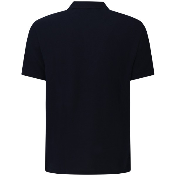 Polo blu con mini logo per uomo