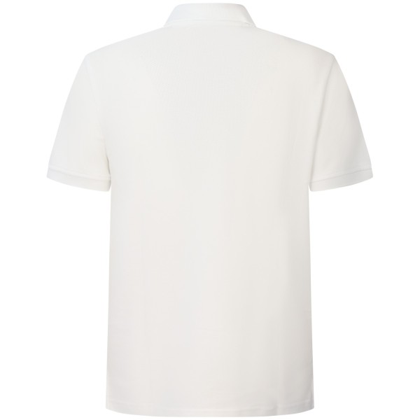 Polo bianca con mini logo per uomo