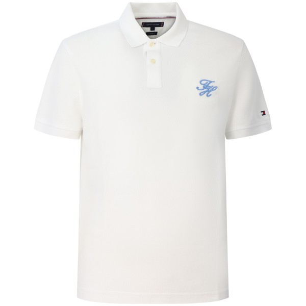 Polo bianca con mini logo per uomo