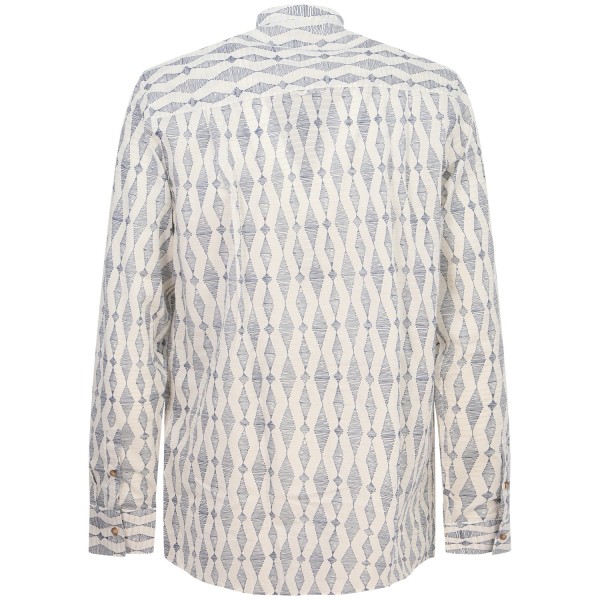 Camicia bianca con fantasia per uomo