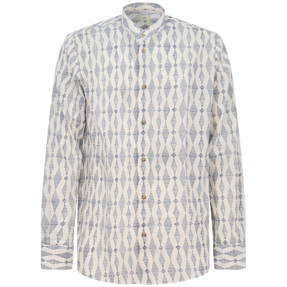 Camicia bianca con fantasia per uomo