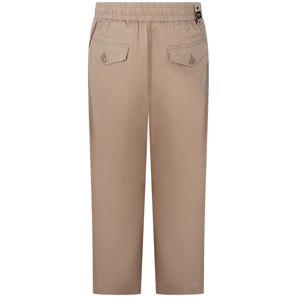 Pantalone in lino beige per uomo
