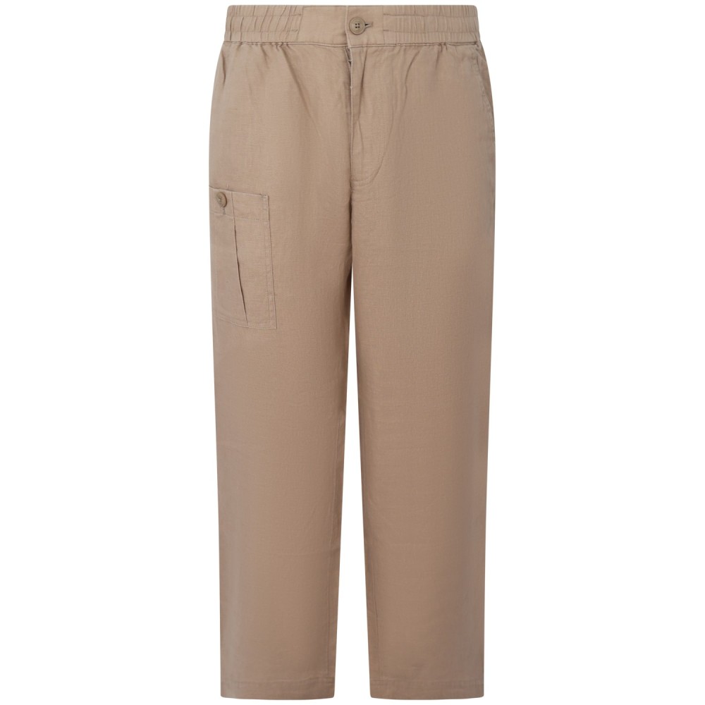 Pantalone in lino beige per uomo