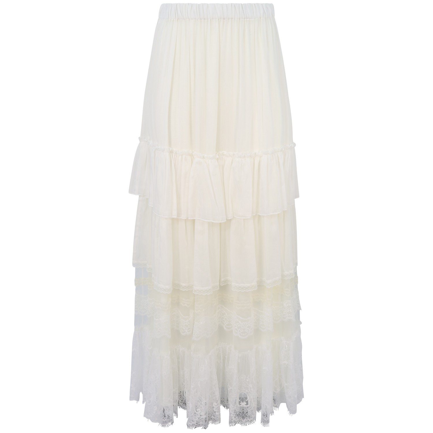Gonna bianca in pizzo per donna 2