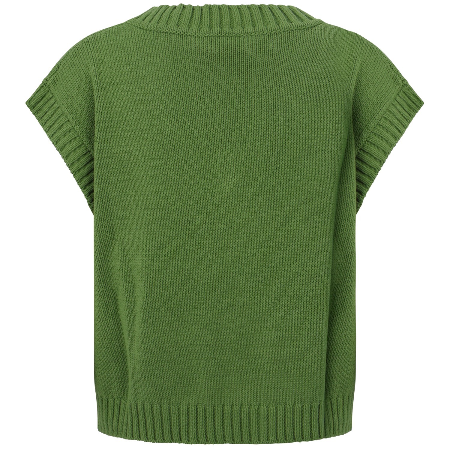 Gilet verde a fantasia per donna 2