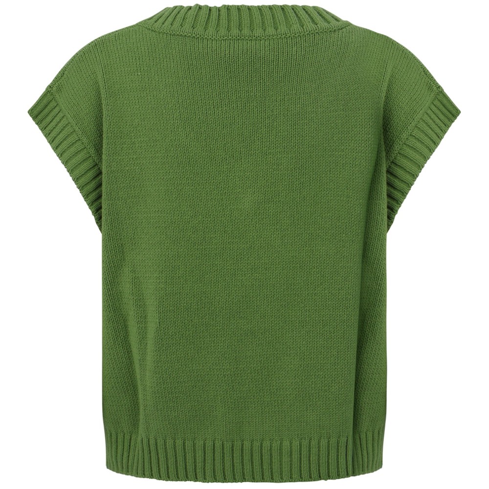 Gilet verde a fantasia per donna