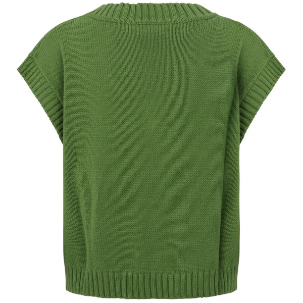 Gilet verde a fantasia per donna