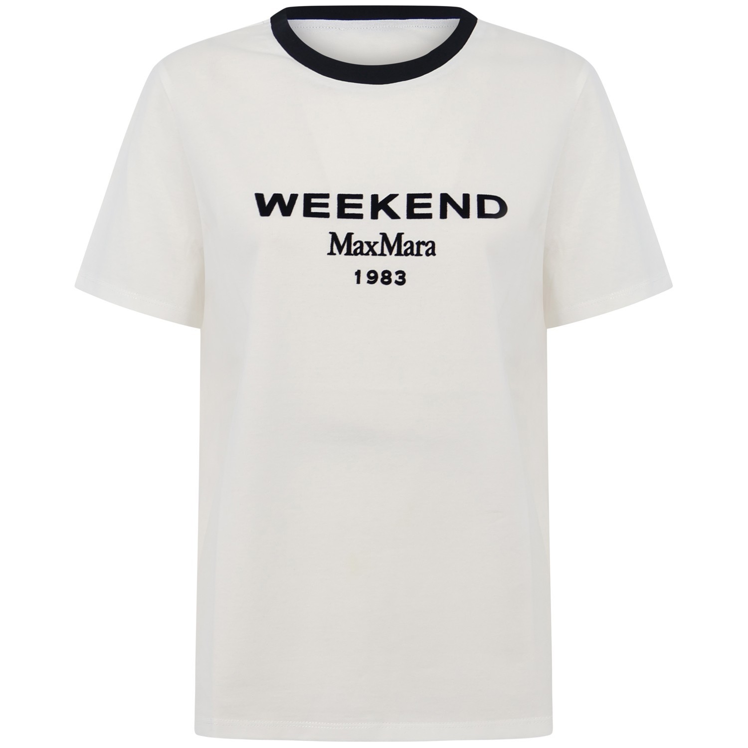 T-shirt bianca con logo per donna