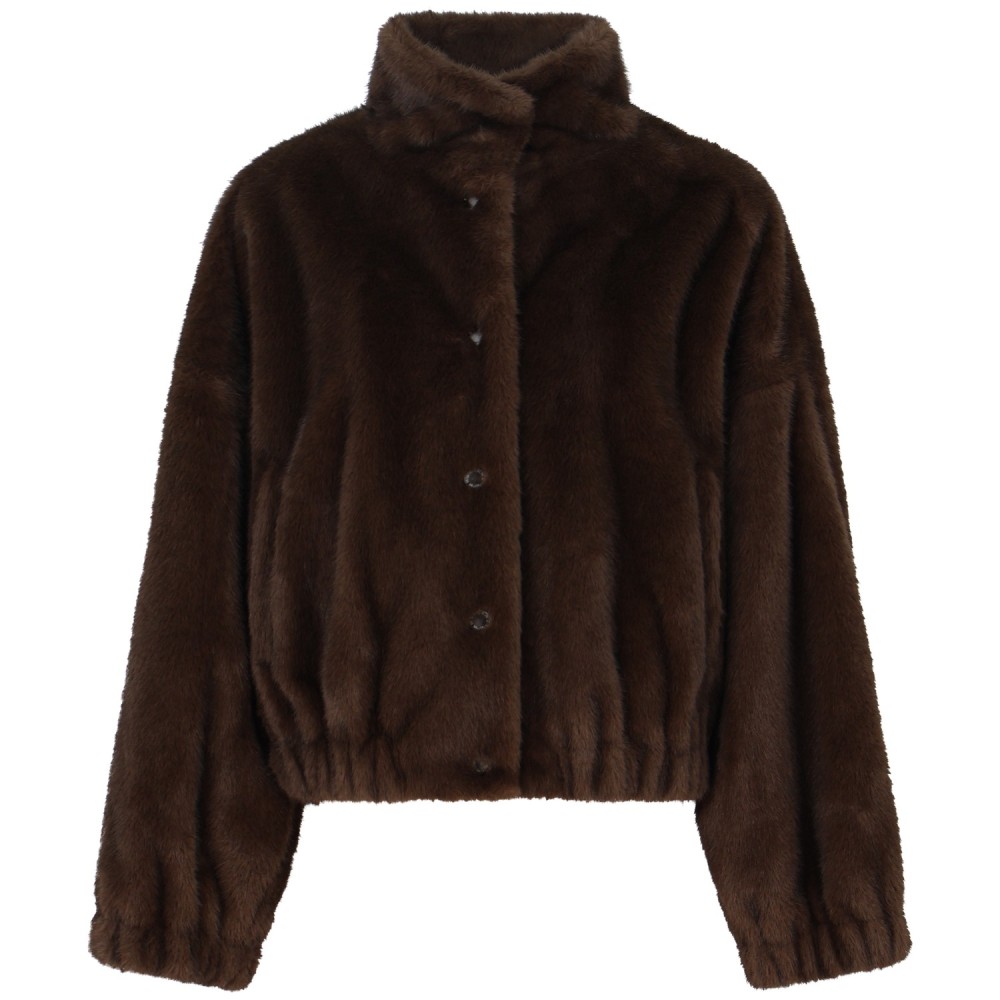 Eco-pelliccia marrone per donna