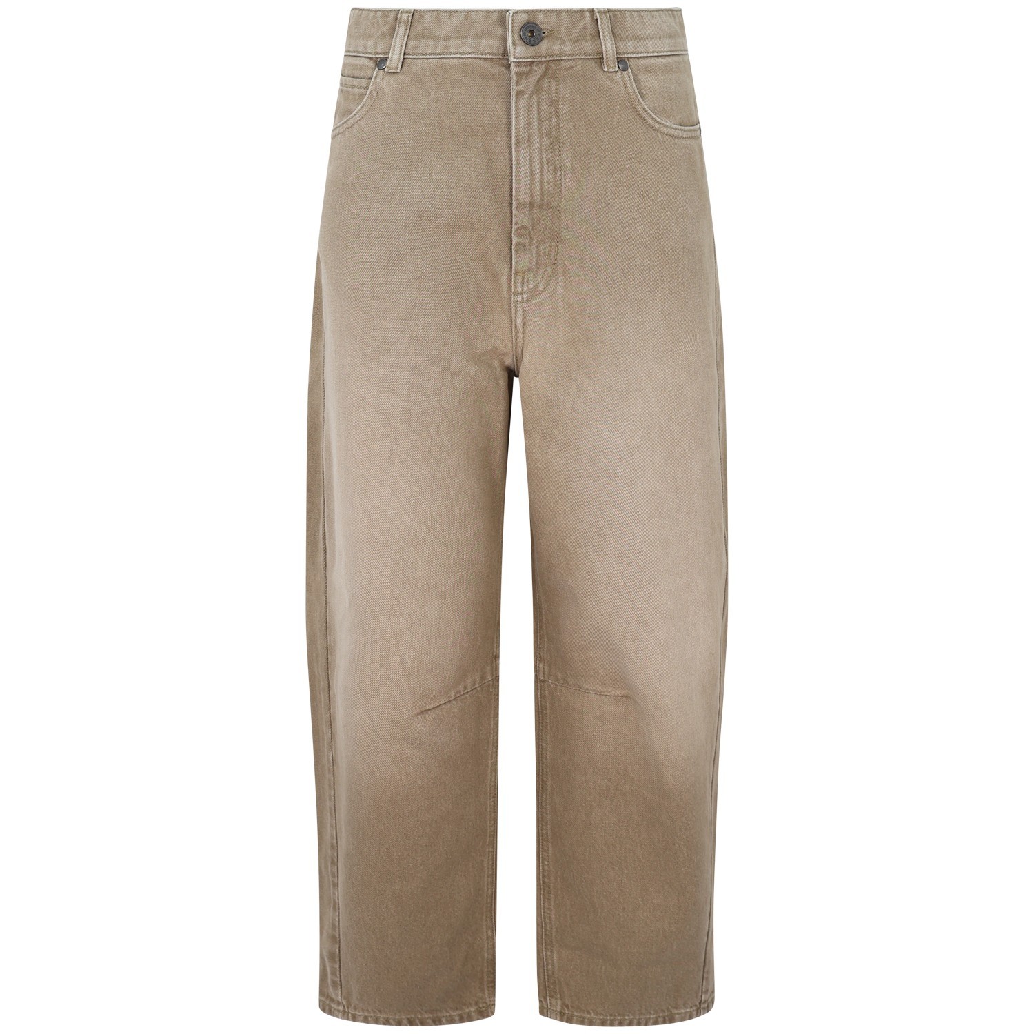 Jeans baggy marrone per donna