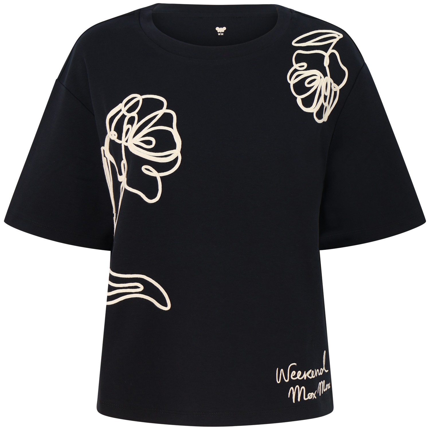 T-shirt nera per donna