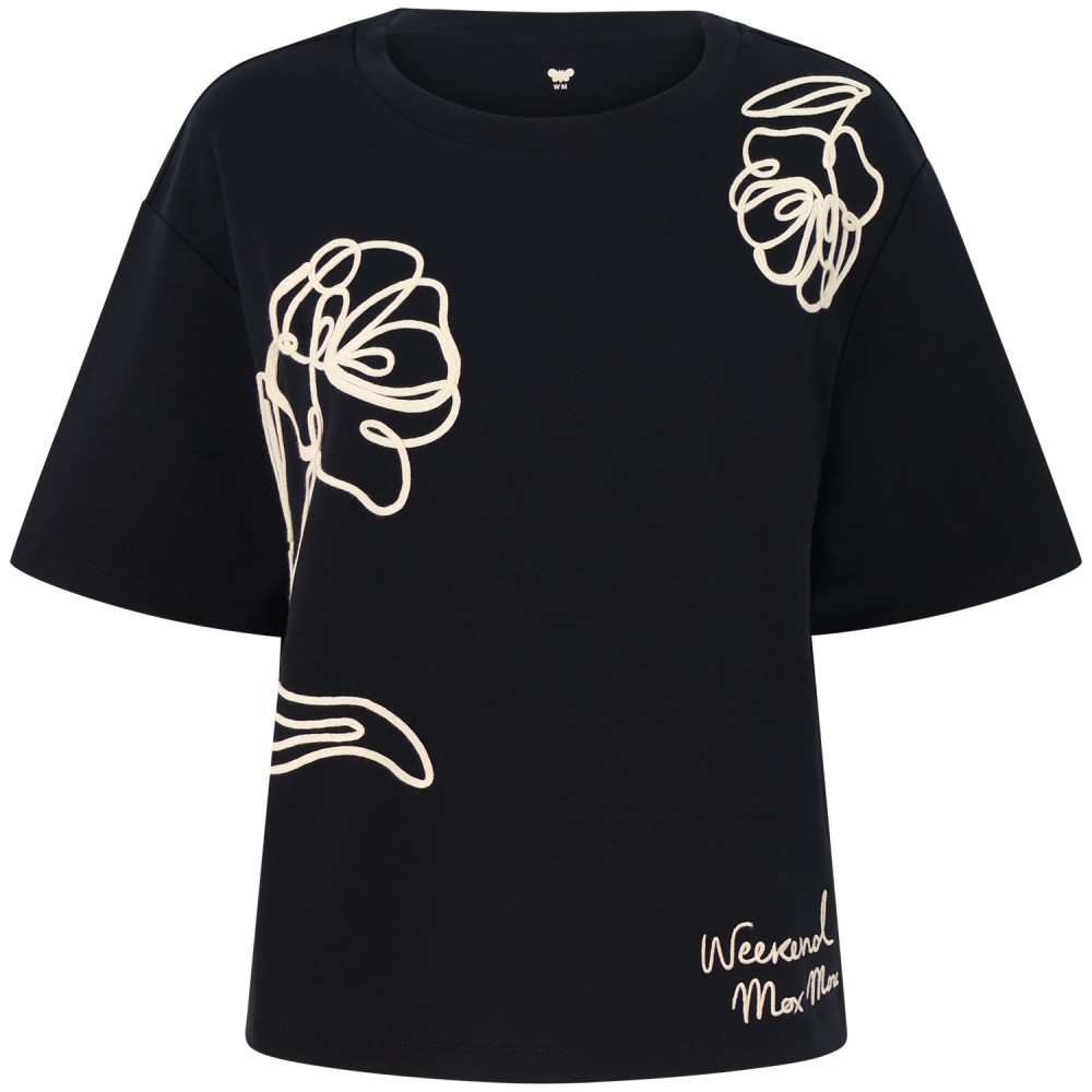 T-shirt nera per donna