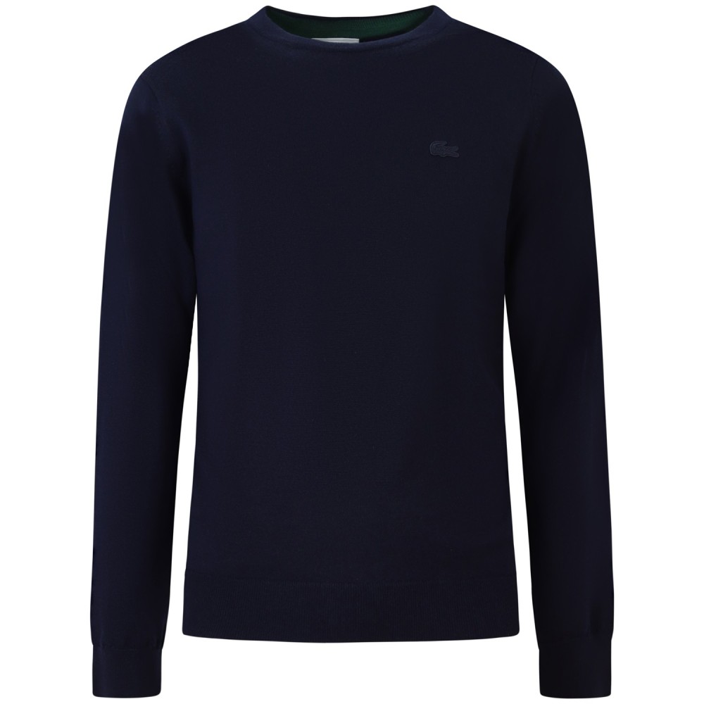 Maglione blu con mini logo per uomo