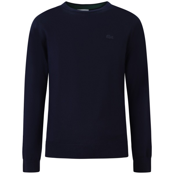 Maglione blu con mini logo per uomo