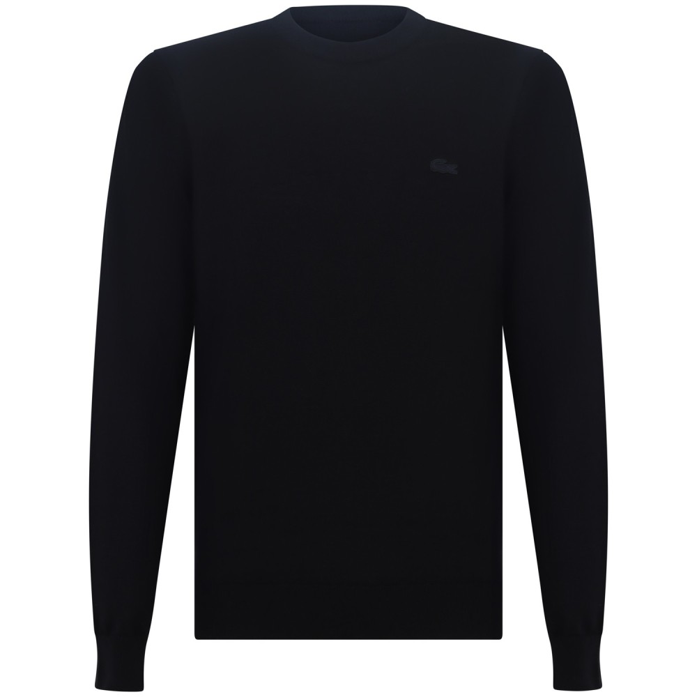 Maglione nero con mini logo per uomo