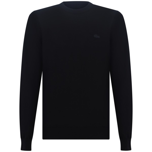 Maglione nero con mini logo per uomo