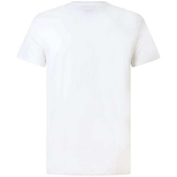 T-shirt bianca con mini logo per uomo